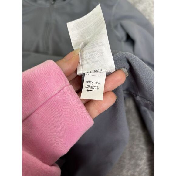 Nike Dri-Fit Men's Long Sleeve 1/4 Zip Training Athletic Shirt Size Medium Gray - Picture 7 of 11